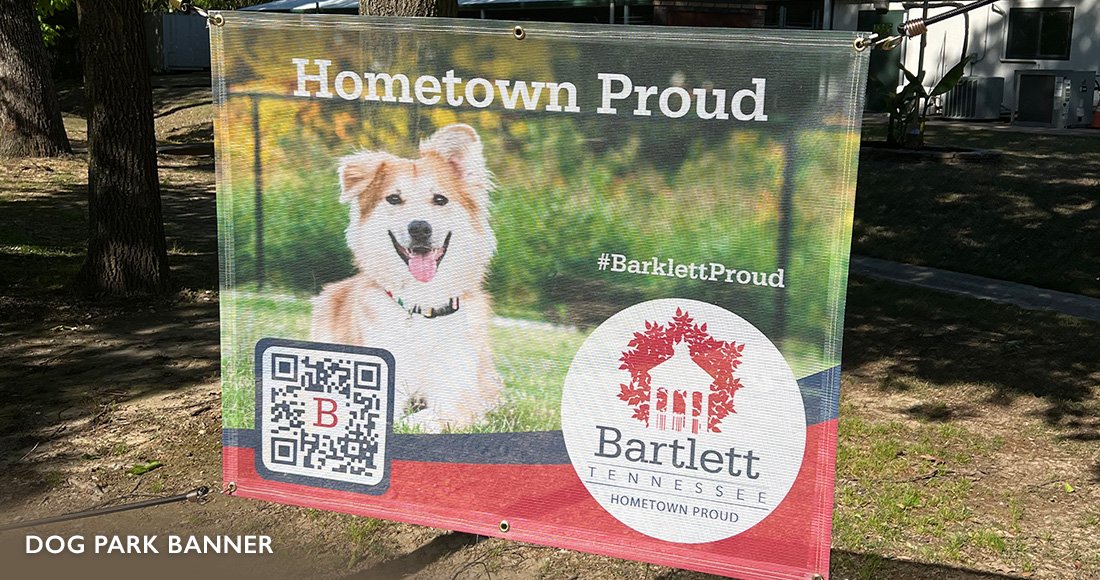 City of Bartlett dog park banner