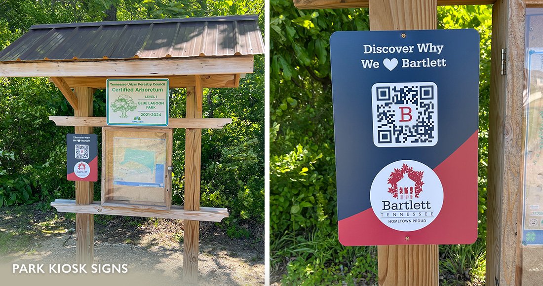 City of Bartlett trail kiosk sign