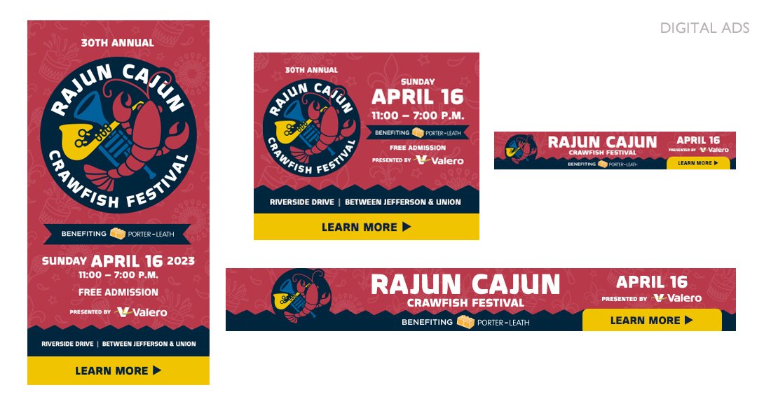 30th Annual Rajun Cajun Crawfish Festival Digital Ads