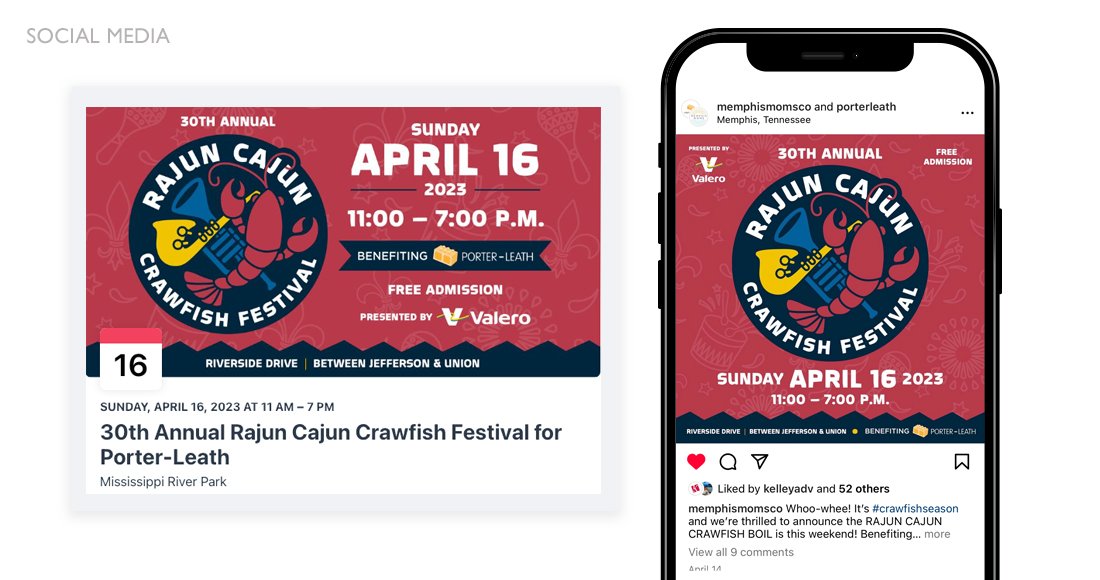 30th Annual Rajun Cajun Crawfish Festival Social Media Graphics