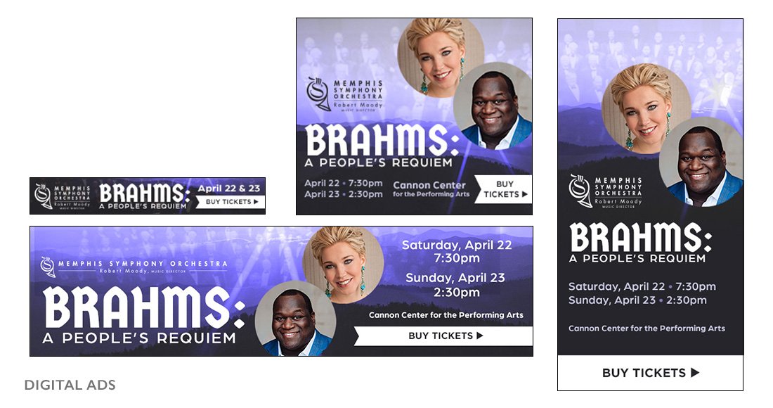 Memphis Symphony Orchestra Brahms: A People's Requiem concert digital ads