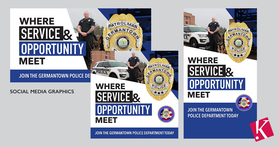 Germantown Police Department Recruitment Social Media Graphics