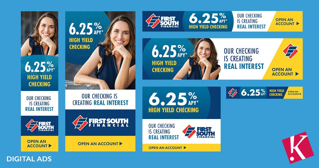 First South Financial: High Yield Checking Campaign: Digital Ads