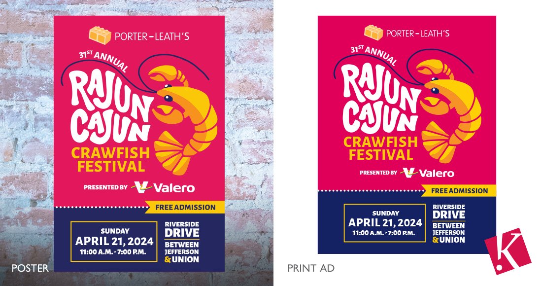 31st Annual Rajun Cajun Crawfish Festival poster design