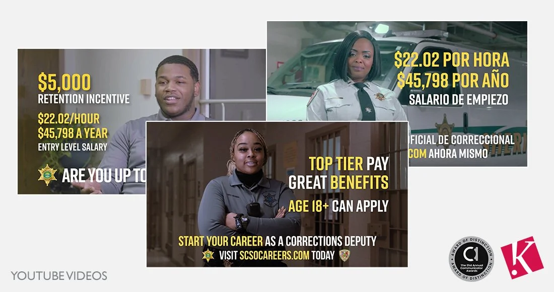 Shelby County Sheriff's Office Corrections Deputy Recruitment Campaign 2024 YouTube Video stills