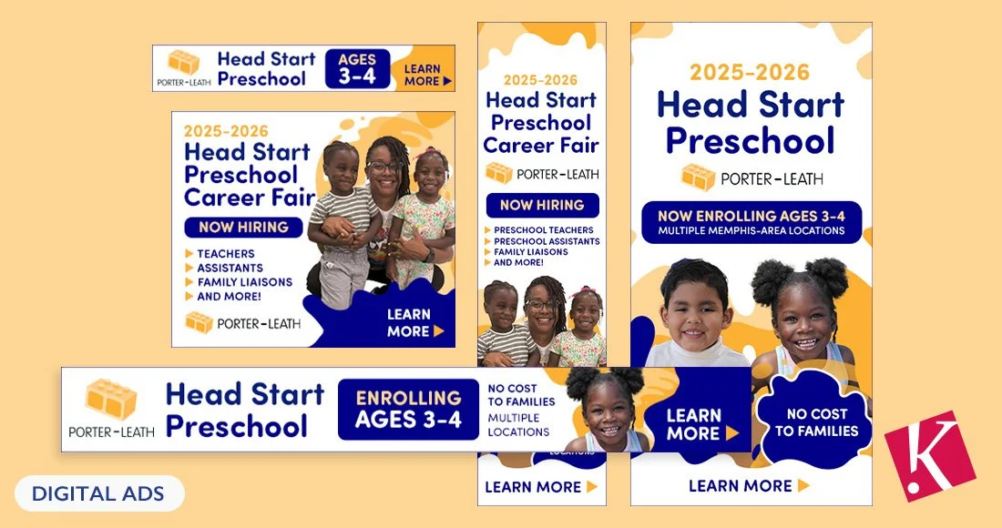 Porter-Leath Head Start Recruitment Campaign digital ads