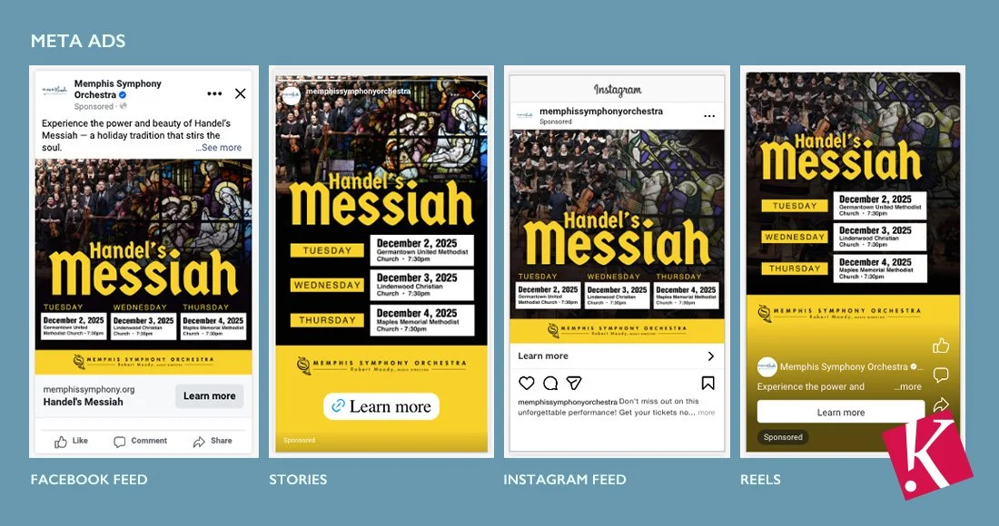Memphis Symphony Orchestra Handels Messiah 2025 Meta Ad Screenshots