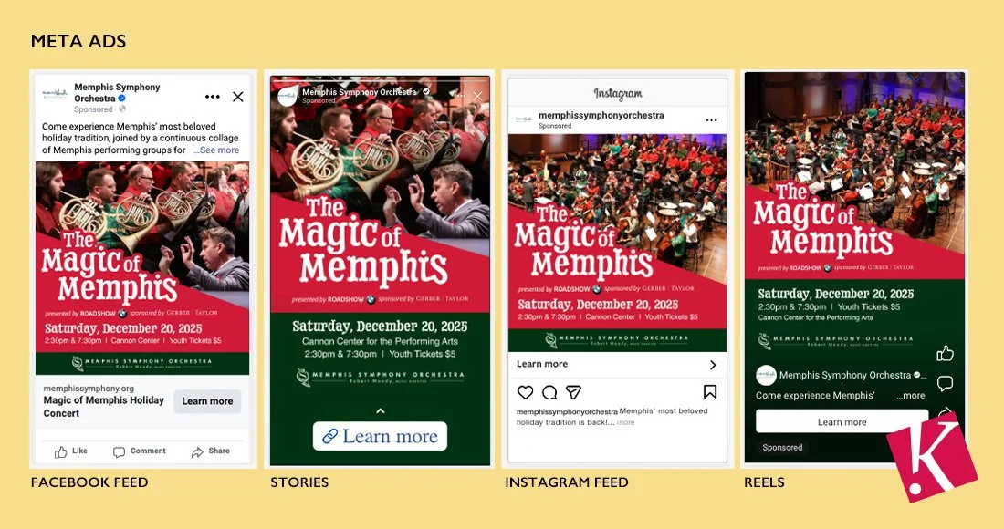 Memphis Symphony Orchestra Magic of Memphis 2025 Meta Ad Screenshots