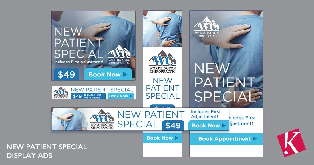 Worthington Chiropractic New Patient Special display ads
