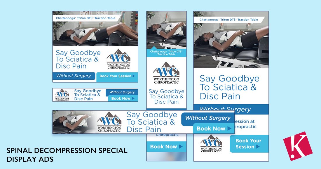 Worthington Chiropractic Spinal Decompression special display ads