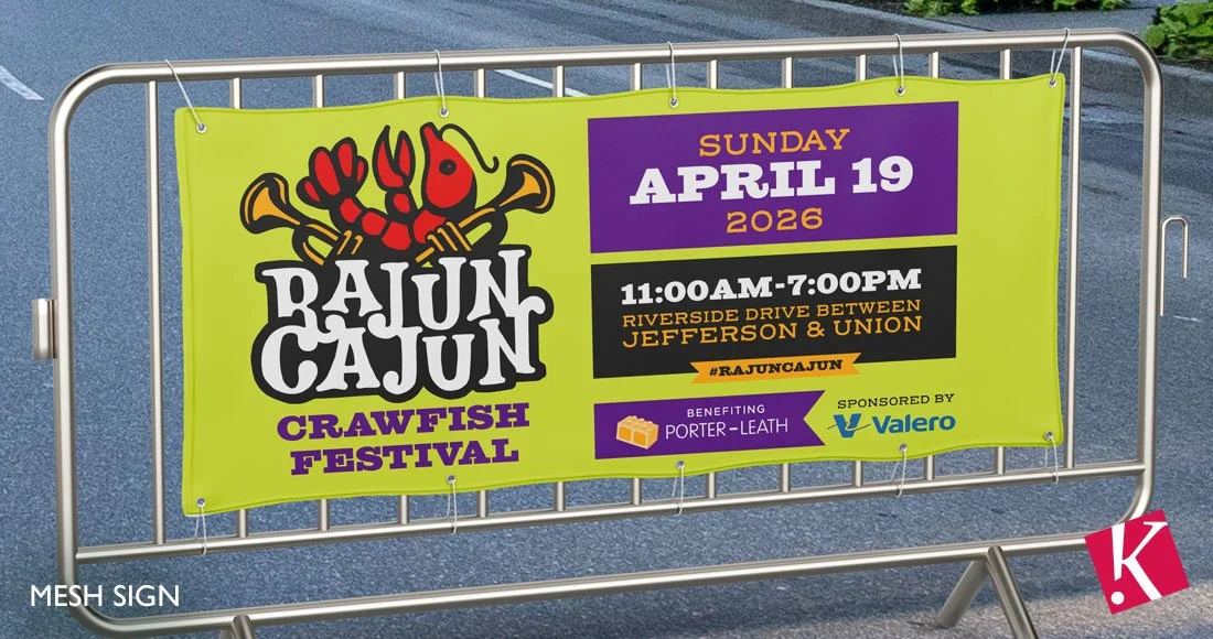 33rd Annual Rajun Cajun Crawfish Festival mesh banner design