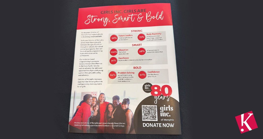 Girls Inc of Memphis 80th Anniversary Celebration Luncheon: Data Impact Flyer
