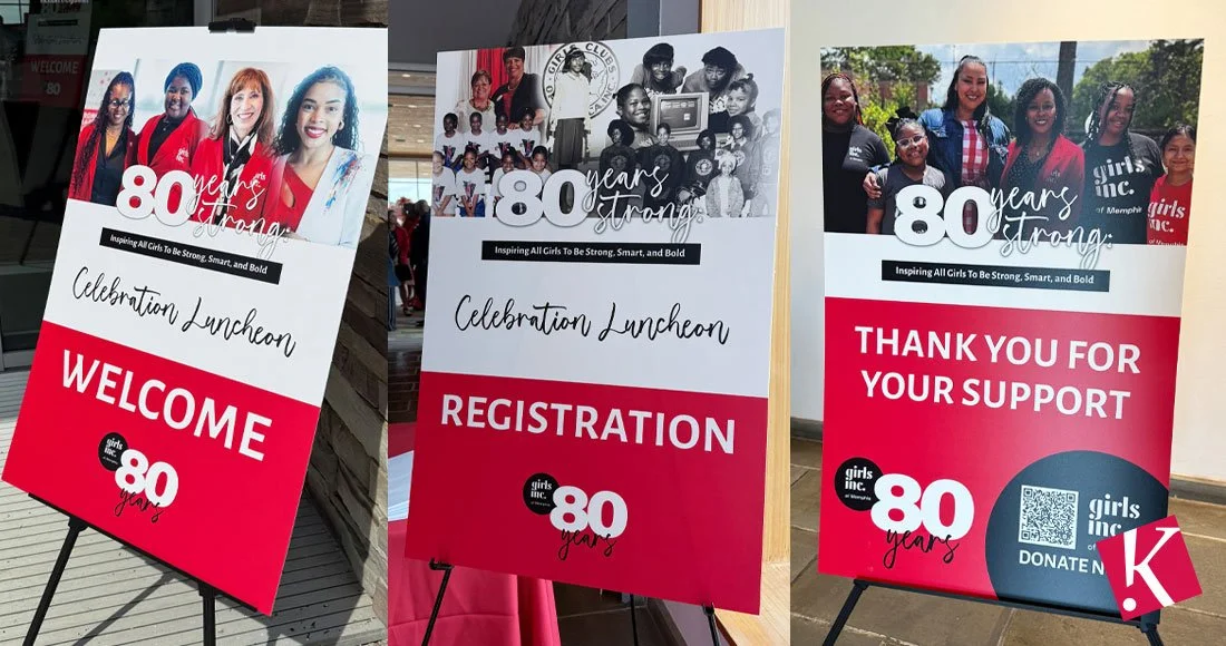 Girls Inc of Memphis 80th Anniversary Celebration Luncheon: signage