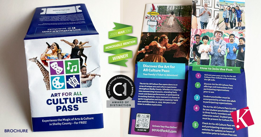 Shelby County Art for All Culture Pass brochure cover and inside panels&nbsp;