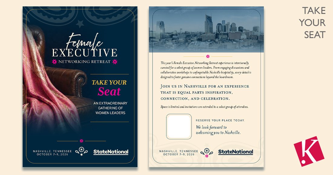 State National Female Executive Networking Retreat Invitation Take Your Seat