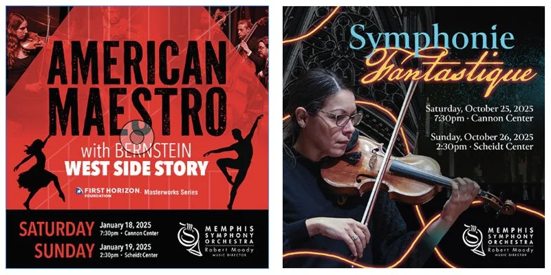 Memphis Symphony Orchestra "American Maestro" and "Symphonie Fantastique" concert creative