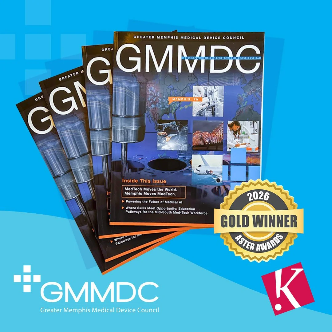 Kelley & Associates Advertising received a Gold Award in the 2026 Aster Awards for the GMMDC Journal & Membership Directory
