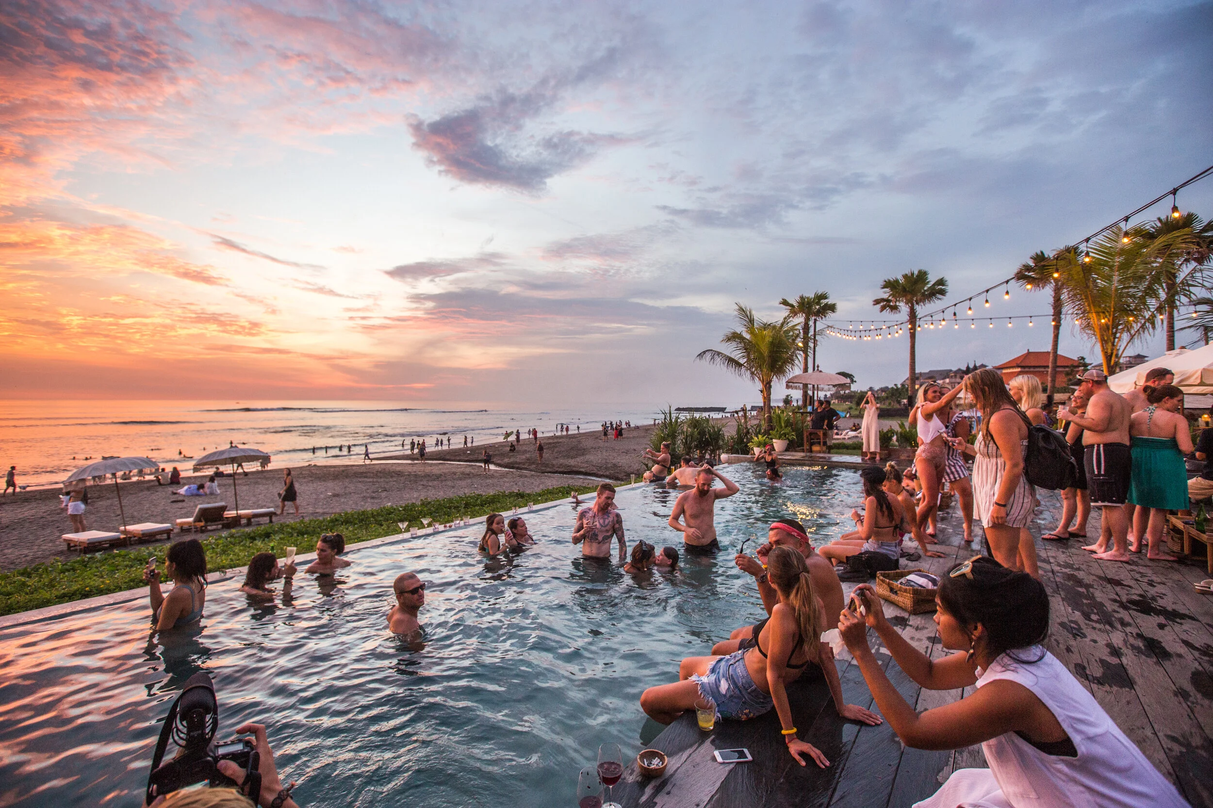 One of many beach bars in bali