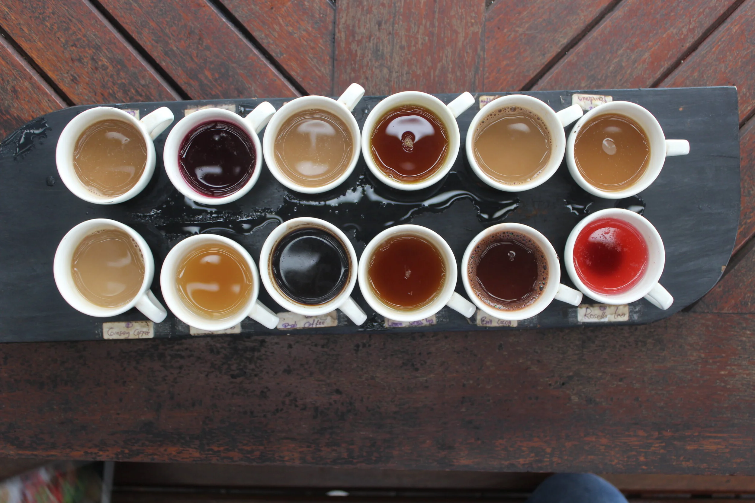 Taste testing authentic BALINESE coffee & Tea
