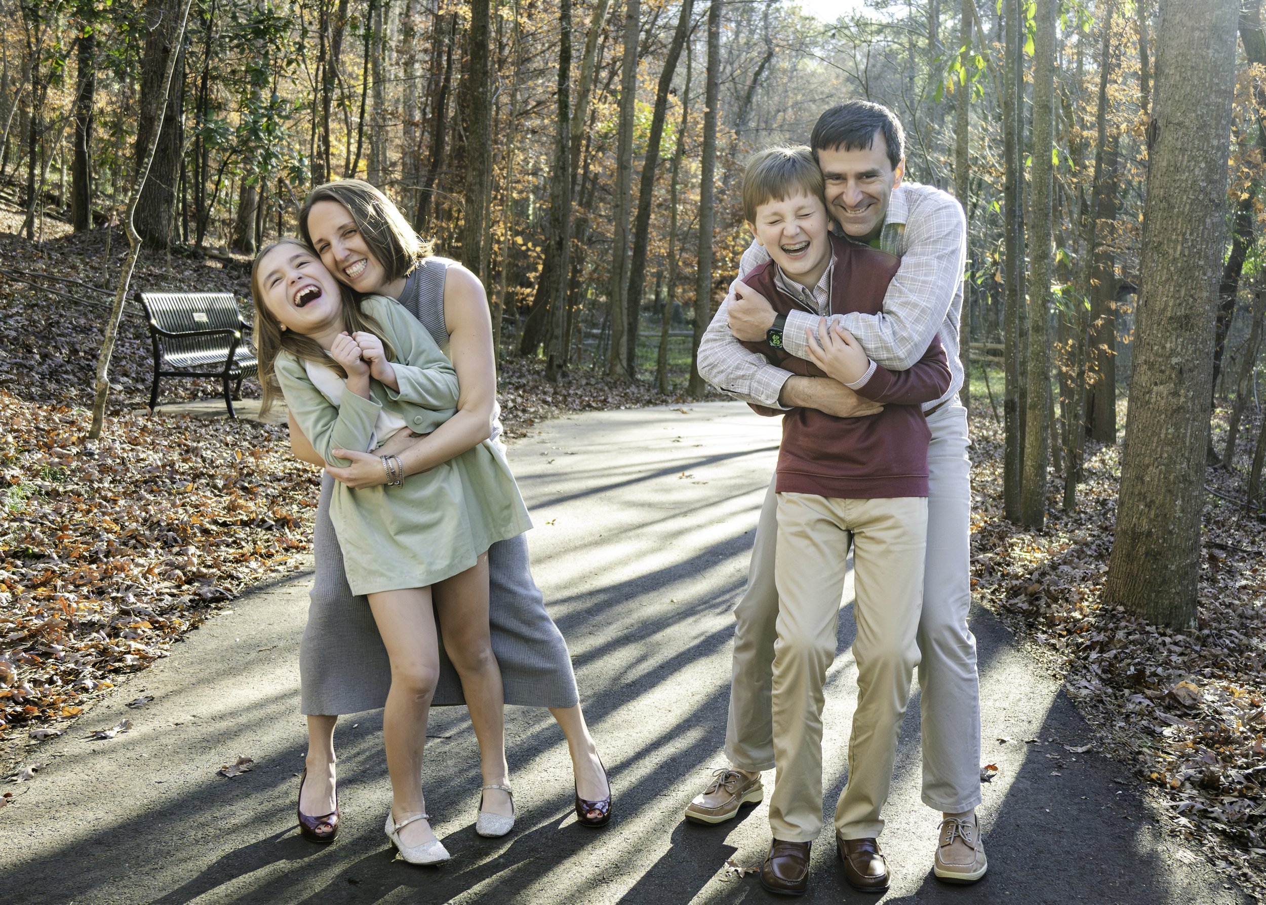 Fall Family Photos at Jemison Trail in Mountain Brook
