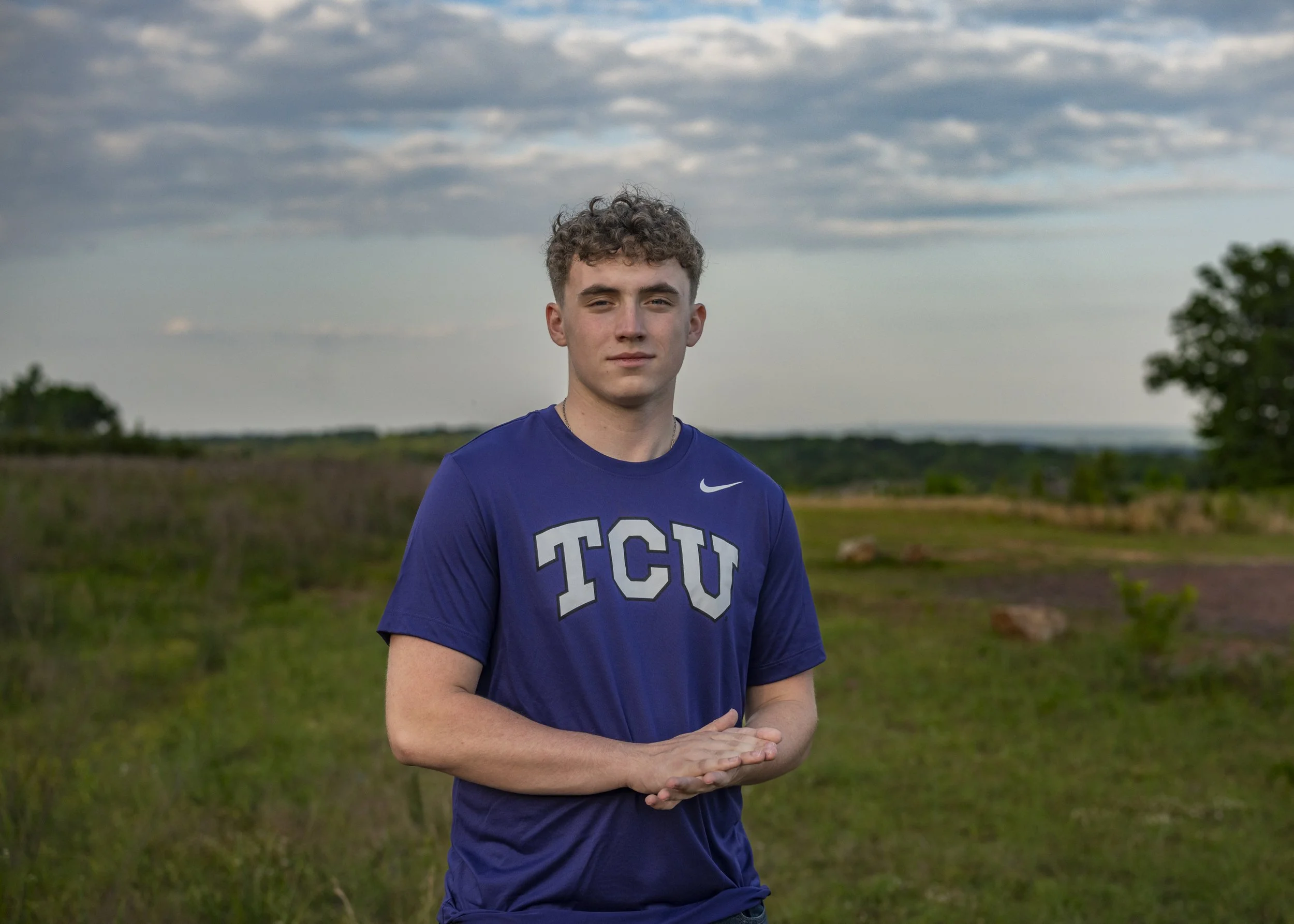 Hoover Alabama teen standing in a field