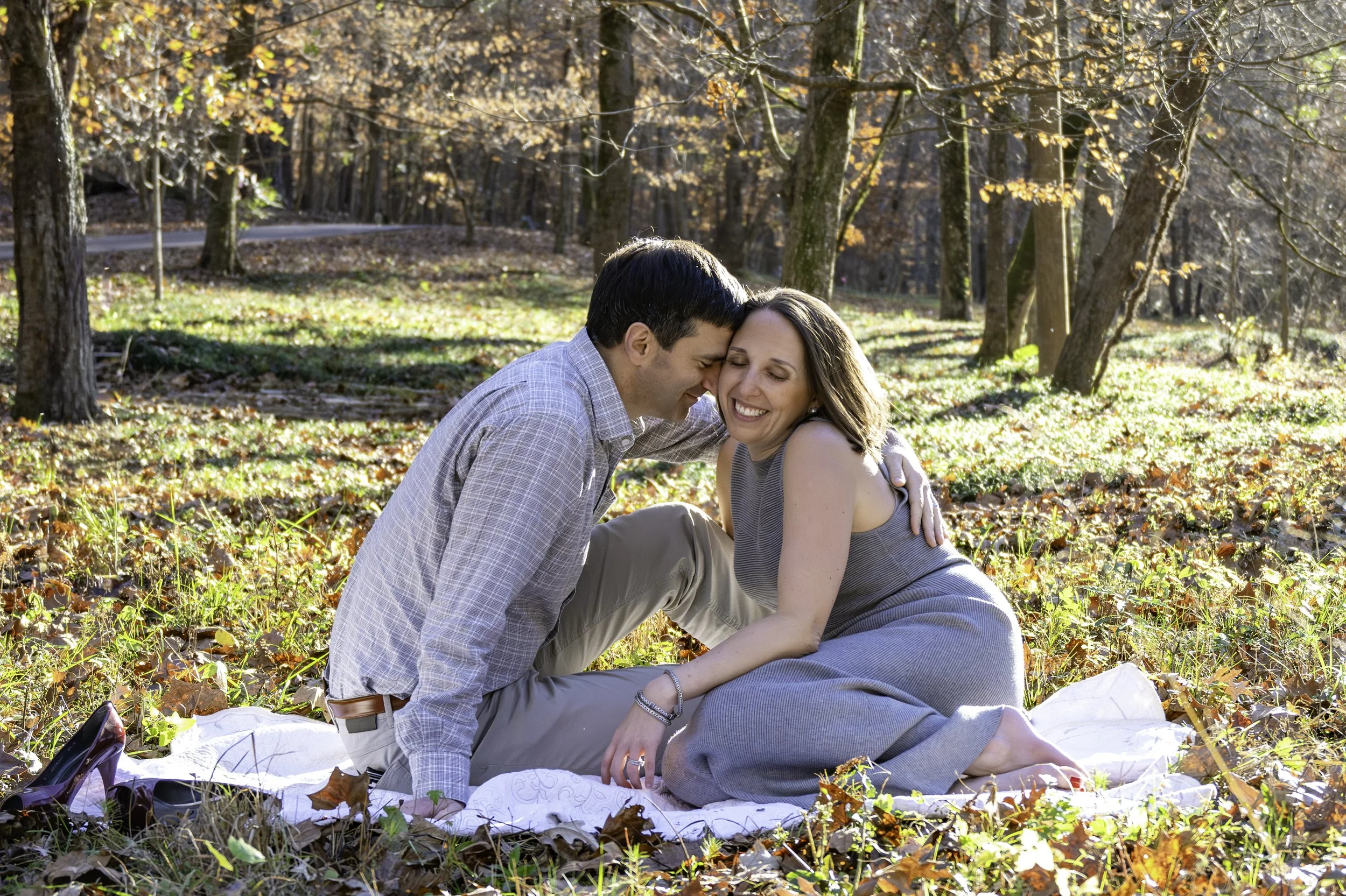 Relaxed couple portraits captured during a family photo session in Birmingham, AL.