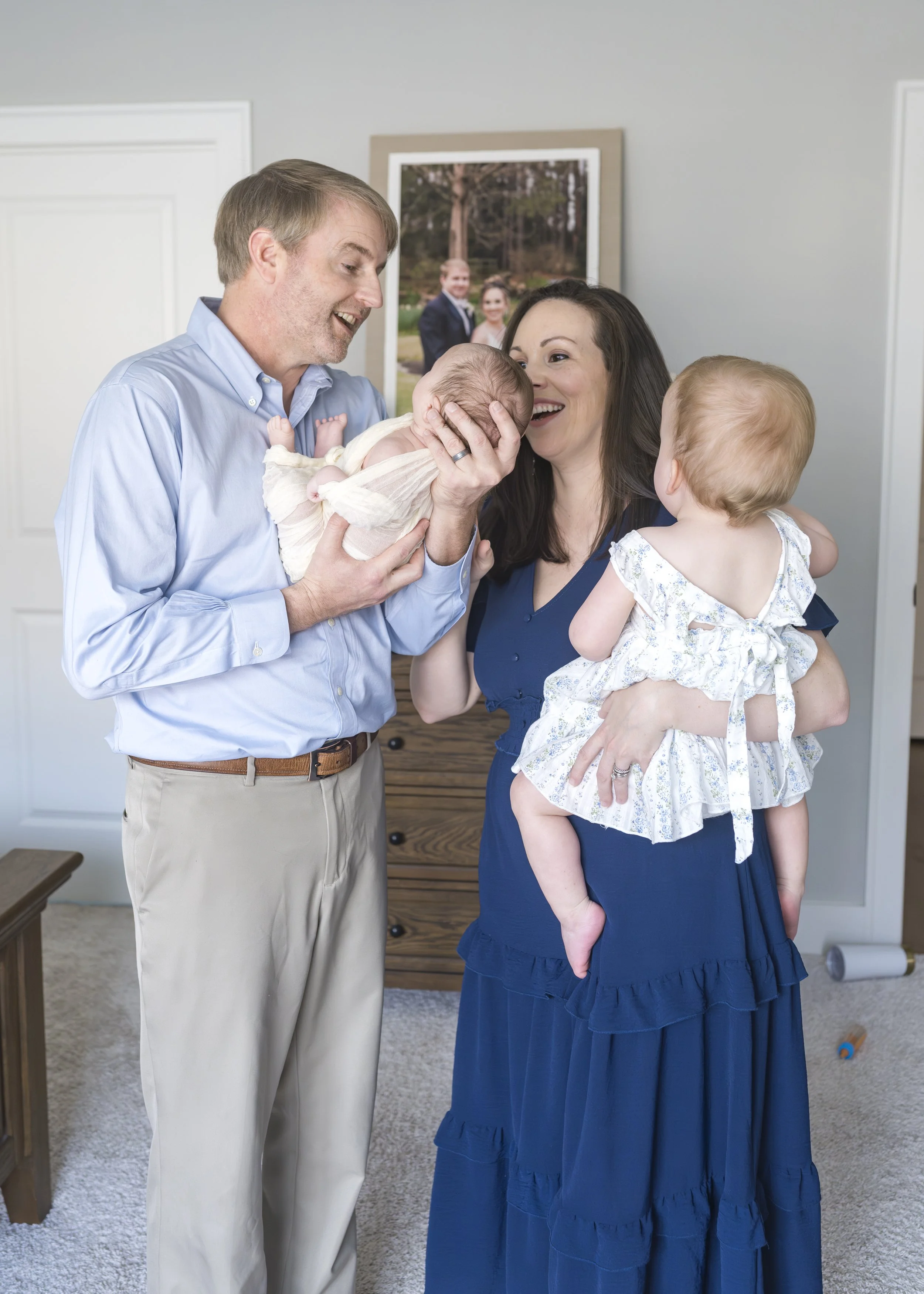 Birmingham newborn photographer in home session