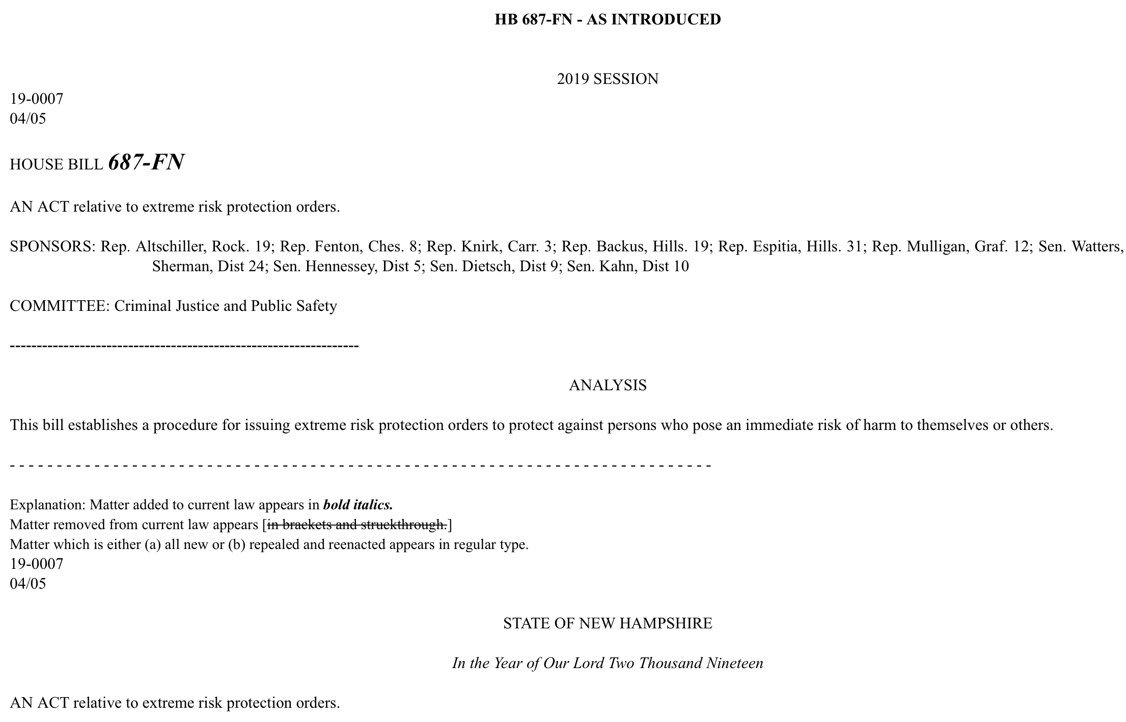 Update: ERPO and Other Key Votes by the Criminal Justice Committee