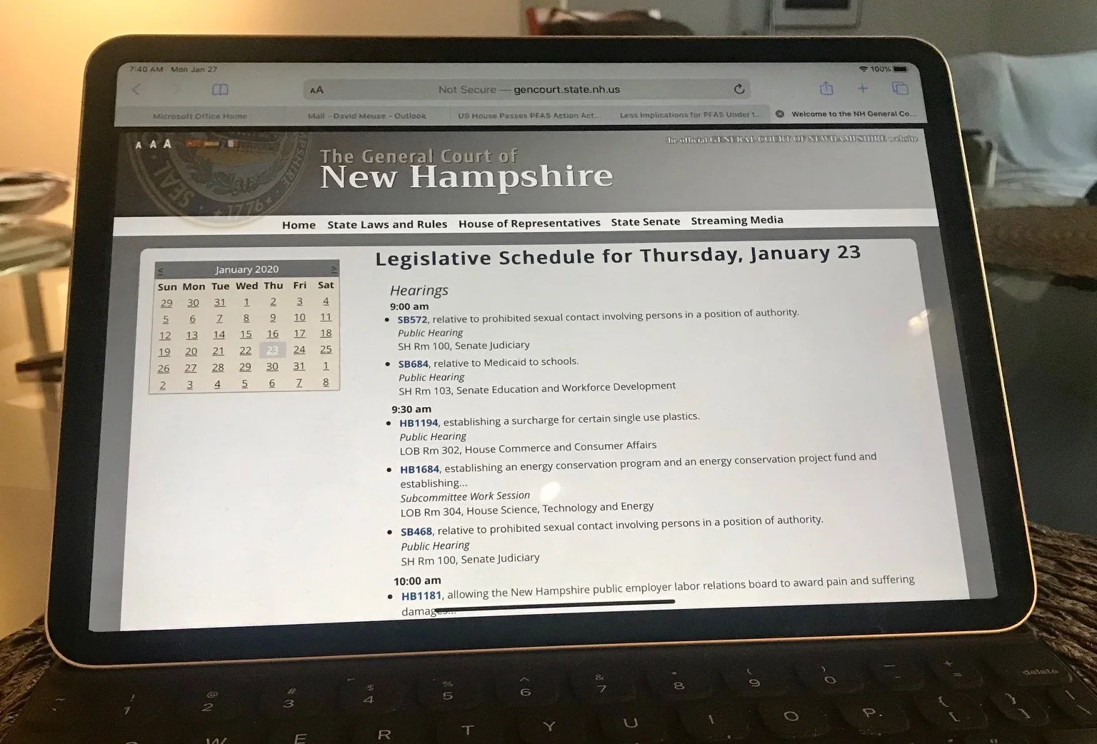 A Week in the Life of a NH State Rep