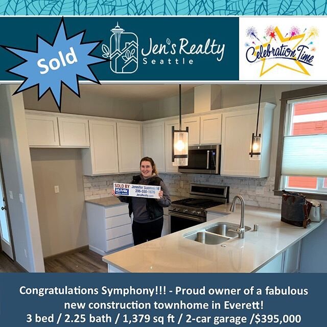 So thrilled for my client, Symphony, who just closed on her brand new construction home in Everett! And big thanks to Carina for recommending me to her. It was so fun helping her find the right home. ❤️🔑👩&zwj;💼🏡 #jensrealty #remax #remaxhustle #r