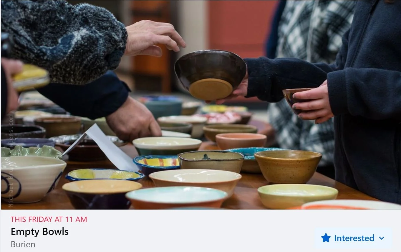 Meet me at Empty Bowls!
