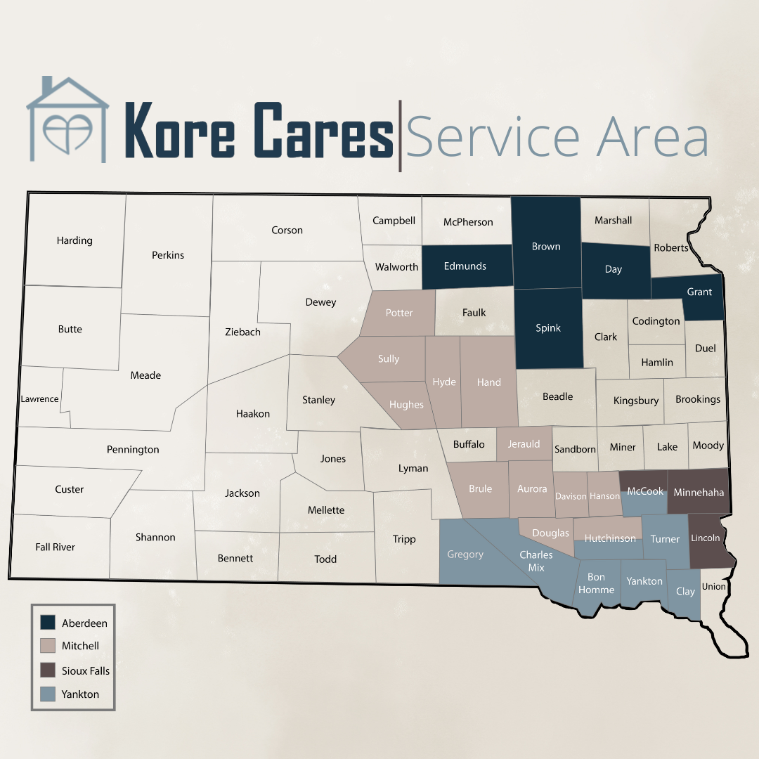 Kore Cares Service Area Kore Cares South Dakota