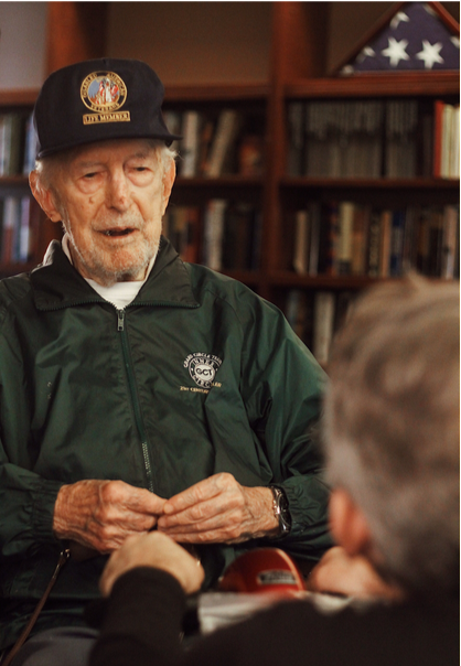 World War II Veteran, Nick Scordino, shared his account of the 429th Fighter Squadron’s role during the D-Day invasion in an interview with Ike’s Soldiers.