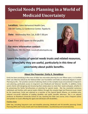Special Needs Planning in a World of Medicaid Uncertainty