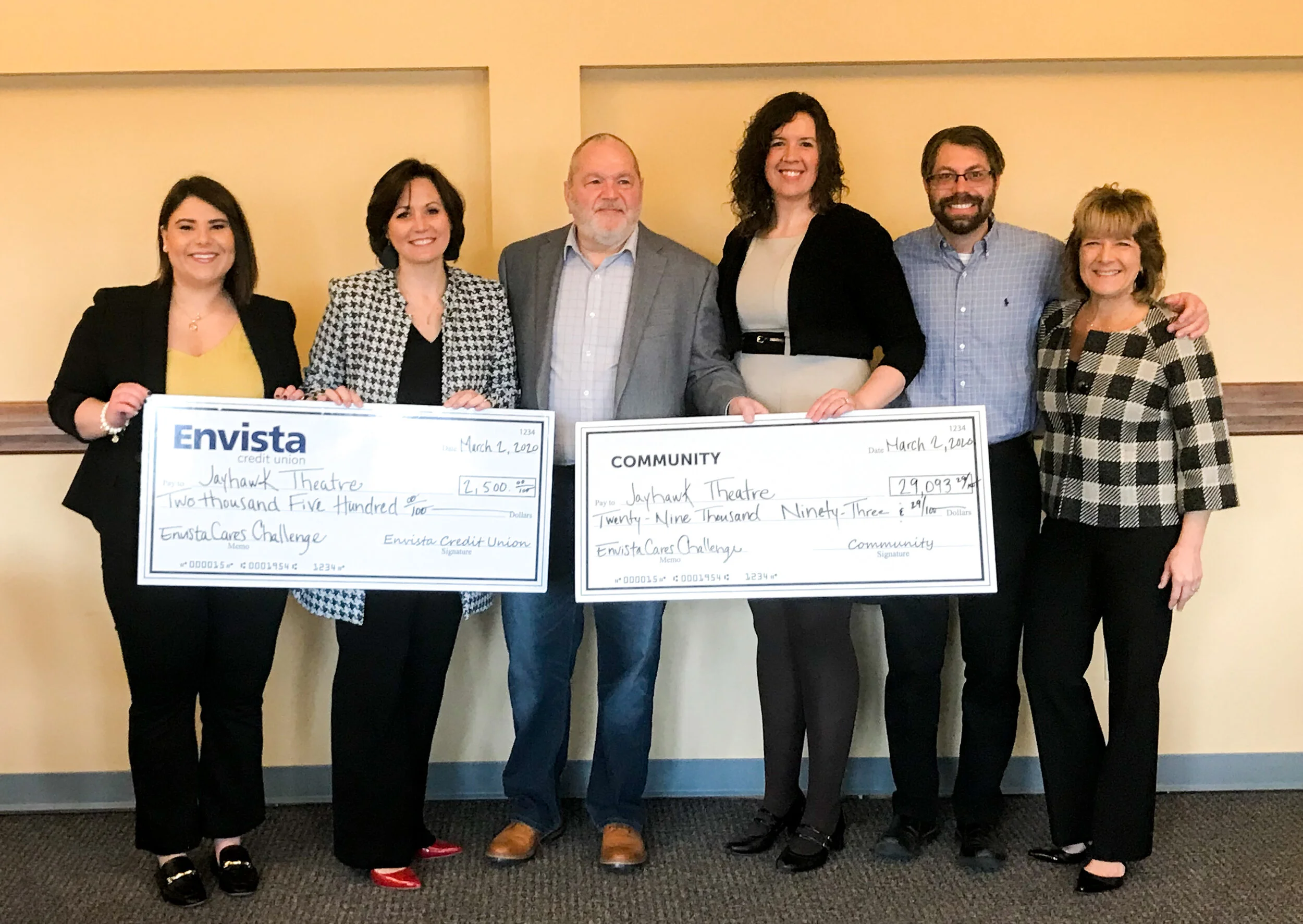 The Jayhawk Theatre and Envista Announce Record-Setting Donation Results of the February EnvistaCares Challenge