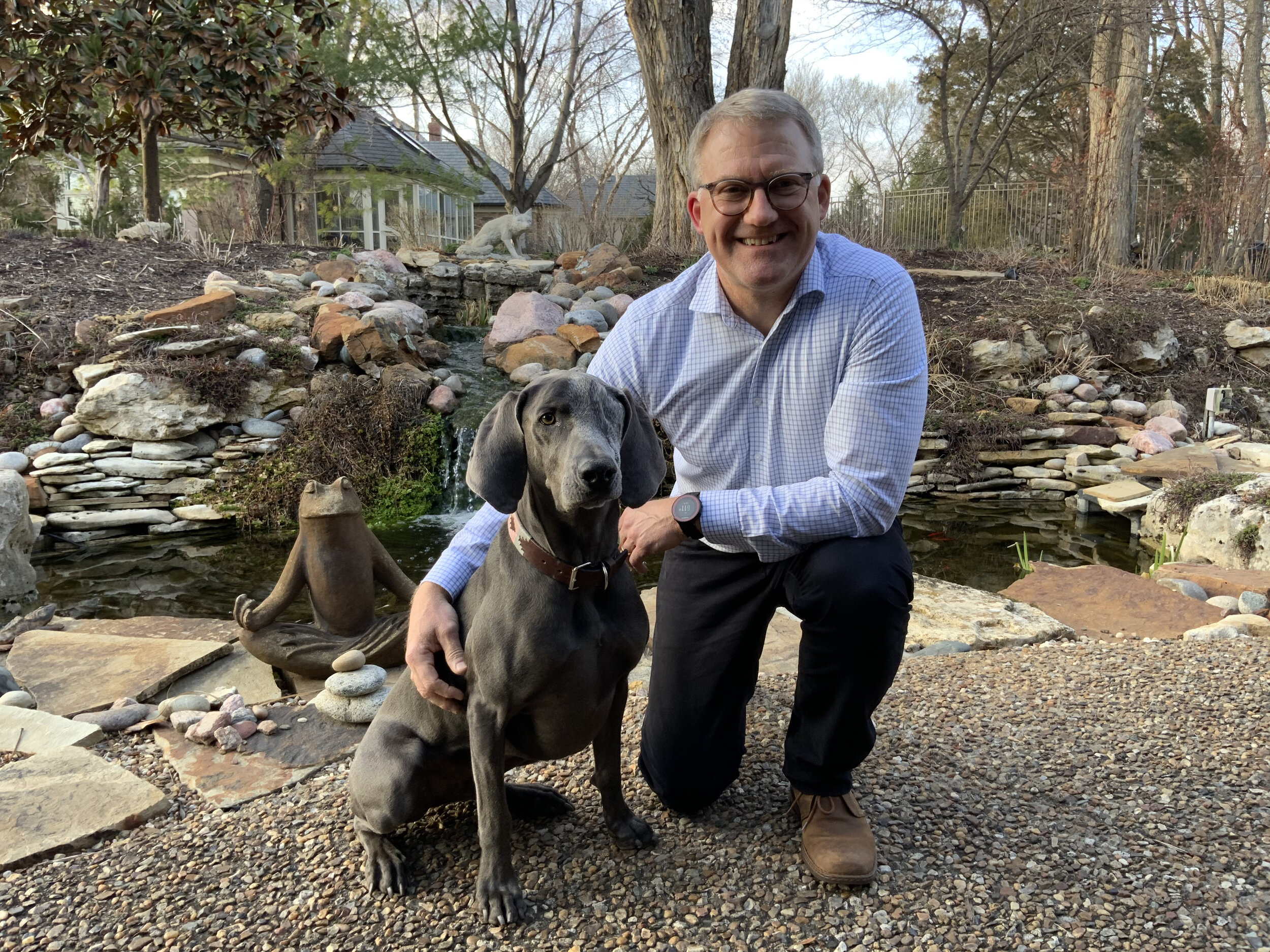 Dave Baloga with dog Arlo works at Hills PHOTO SUBMITTED.jpg