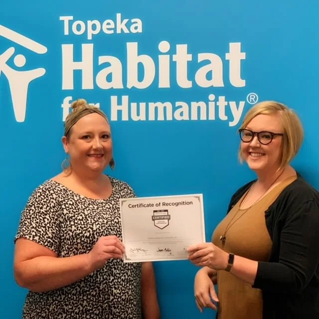 Topeka Habitat for Humanity Earns Prestigious Service Enterprise Certification