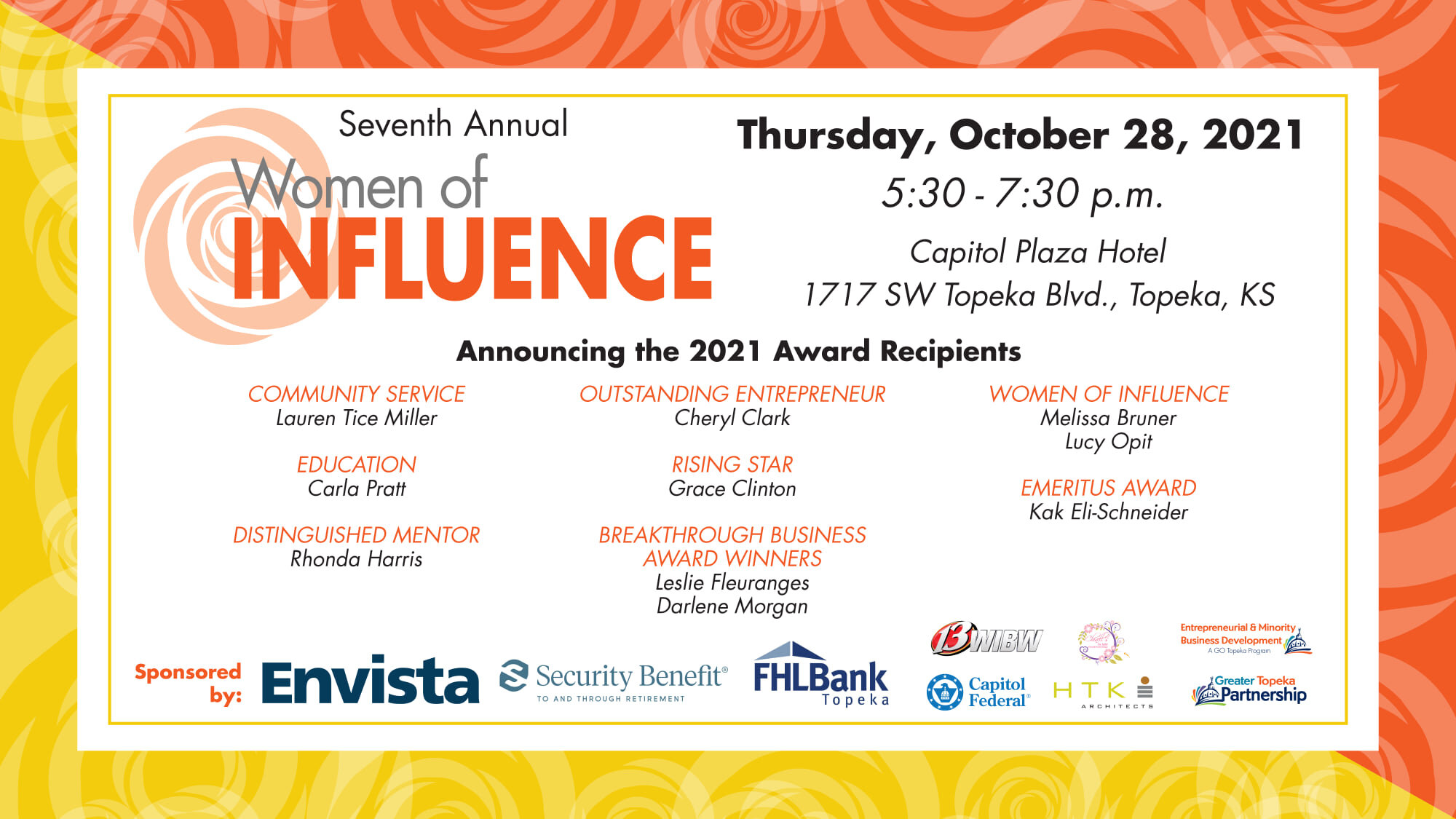 2021 Women of Influence Honorees Announced