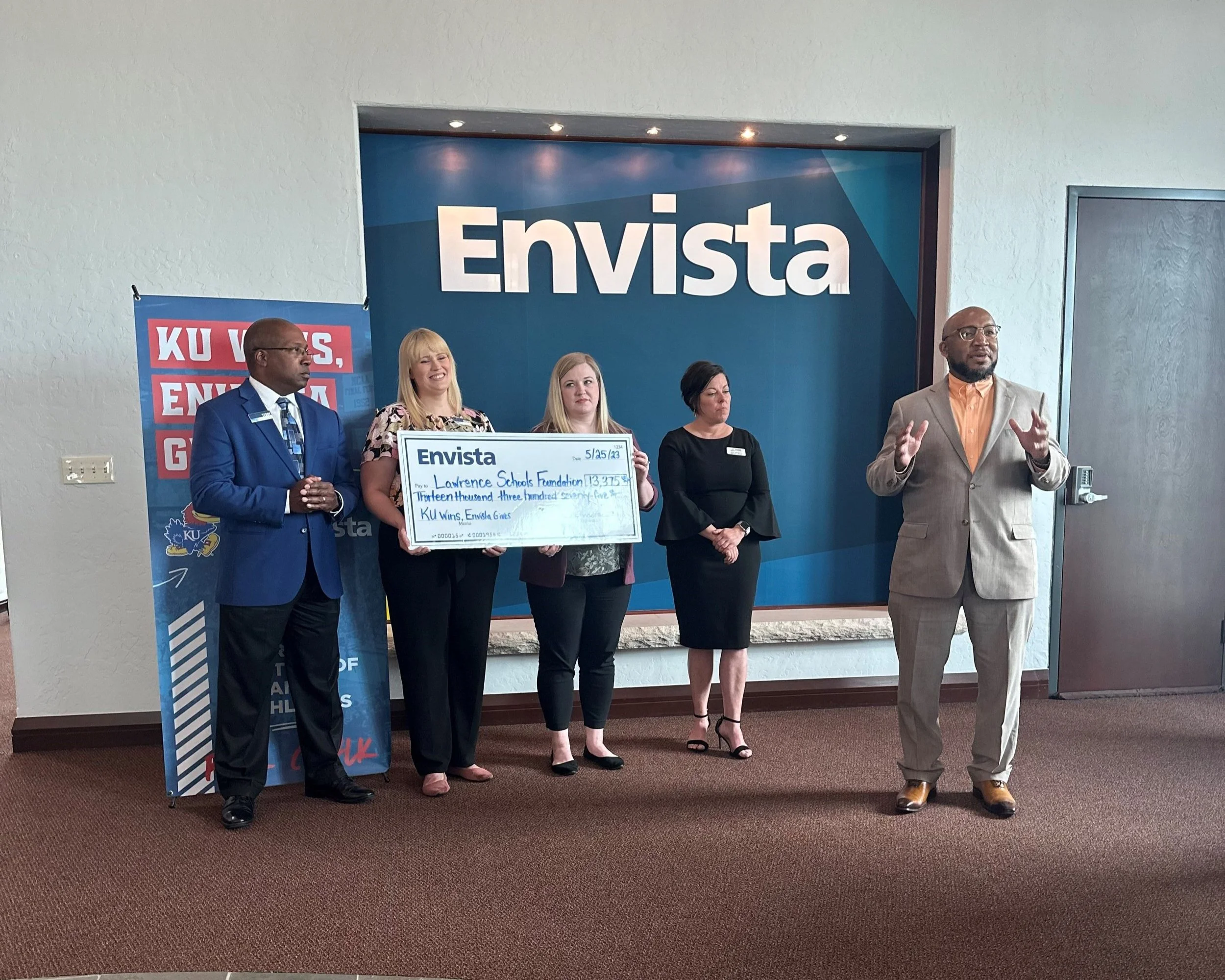 When KU wins, Envista gives: Envista donates $13k to Lawrence Schools Foundation