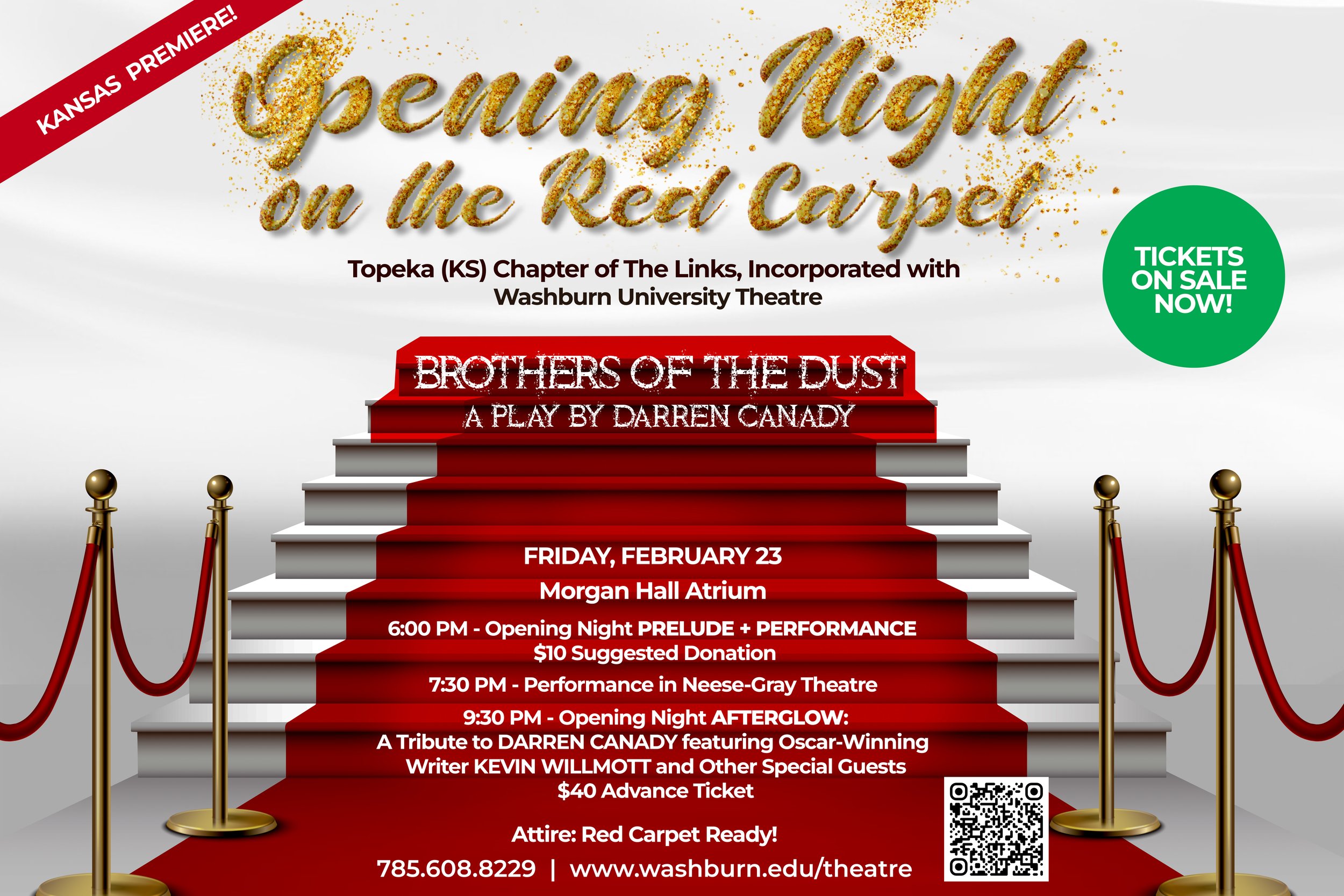 Oscar Winner Kevin Willmott Headlines “Opening Night” Tributes For KS Playwright Darren Canady Feb. 23rd