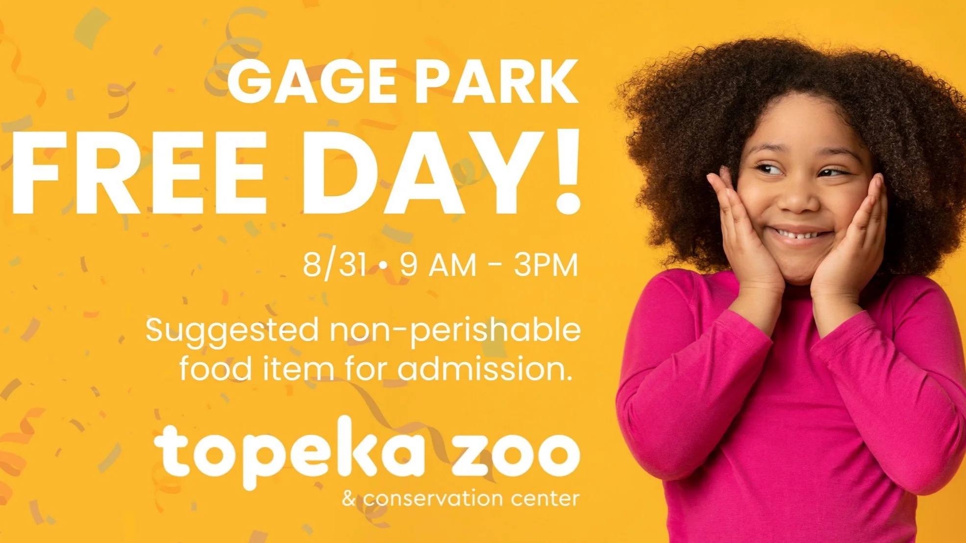Topeka Zoo Celebrates Gage Park Founders Fest  with Free Admission on August 31st