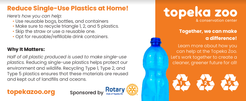 Topeka Zoo and Rotary Club of Topeka Partner  to Reduce Single-Use Plastics