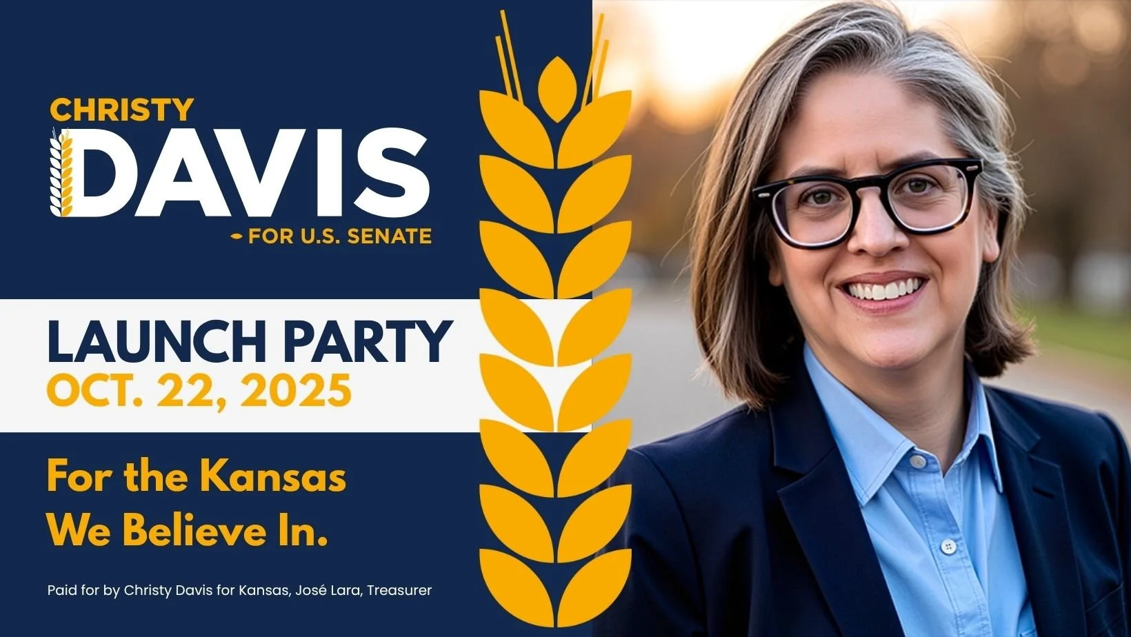 Christy Davis to Launch U.S. Senate Campaign in Cottonwood Falls with “Picking Kansas” Celebration