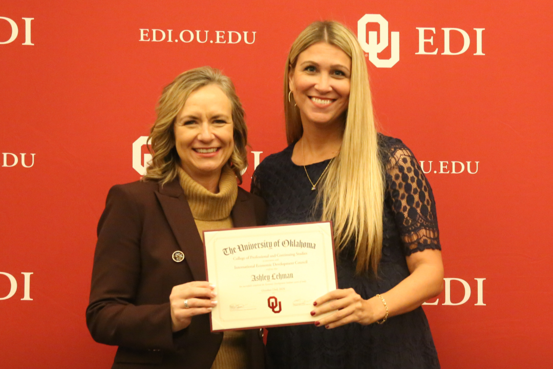 GO Topeka's Ashley Lehman Graduates From Nationally Recognized OU Economic Development Institute