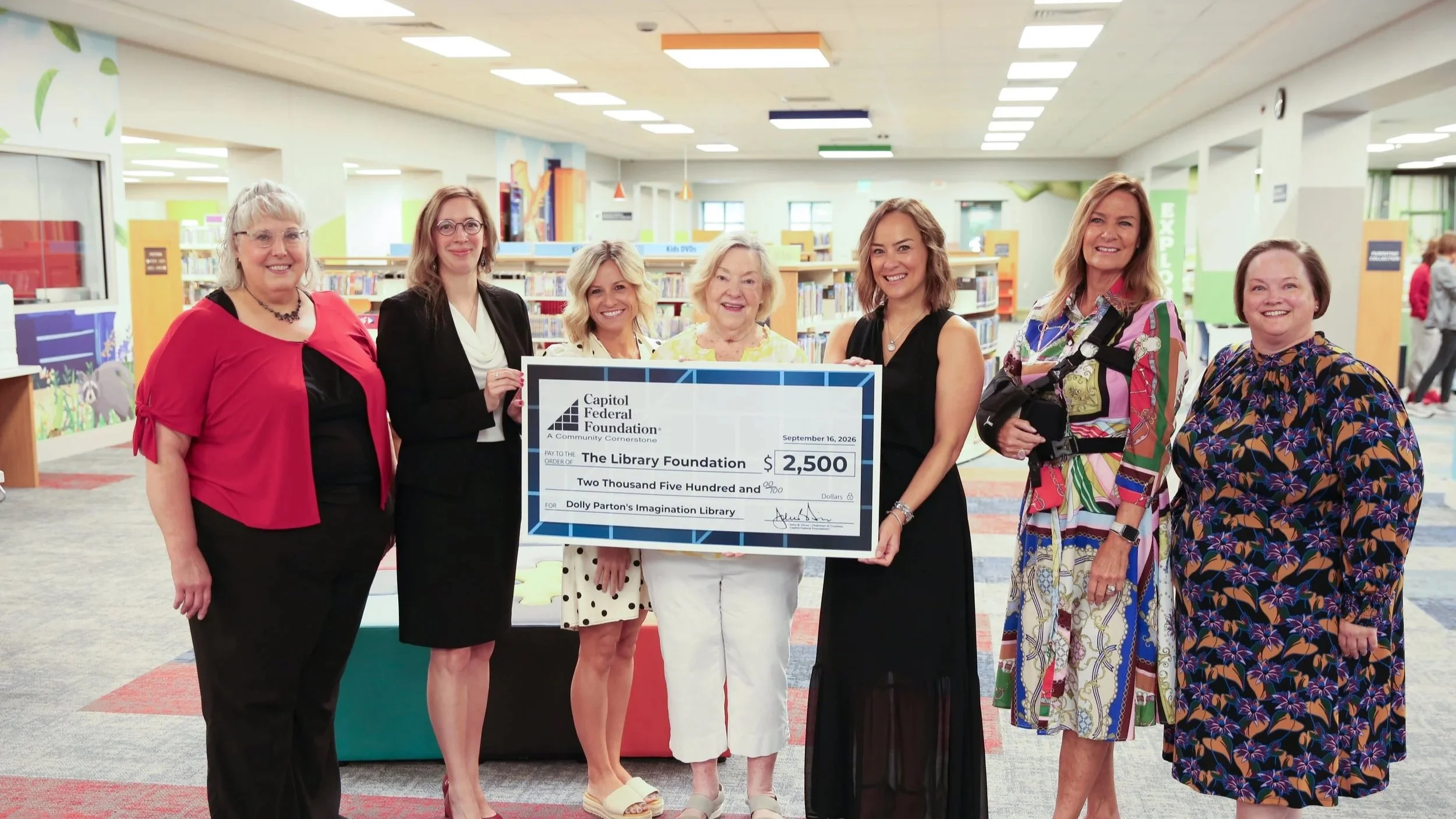 Capitol Federal Foundation Donates $2,500 to The Library Foundation in Honor of Dolly Parton's Legacy