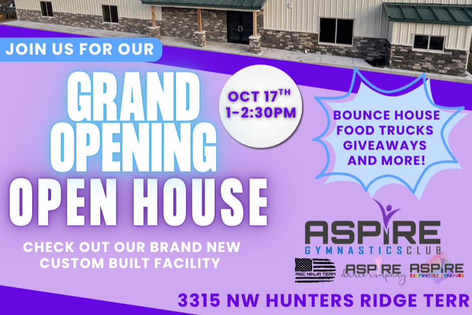 Aspire Gymnastics Club Celebrates New Facility with Grand Opening and Customer Appreciation Event