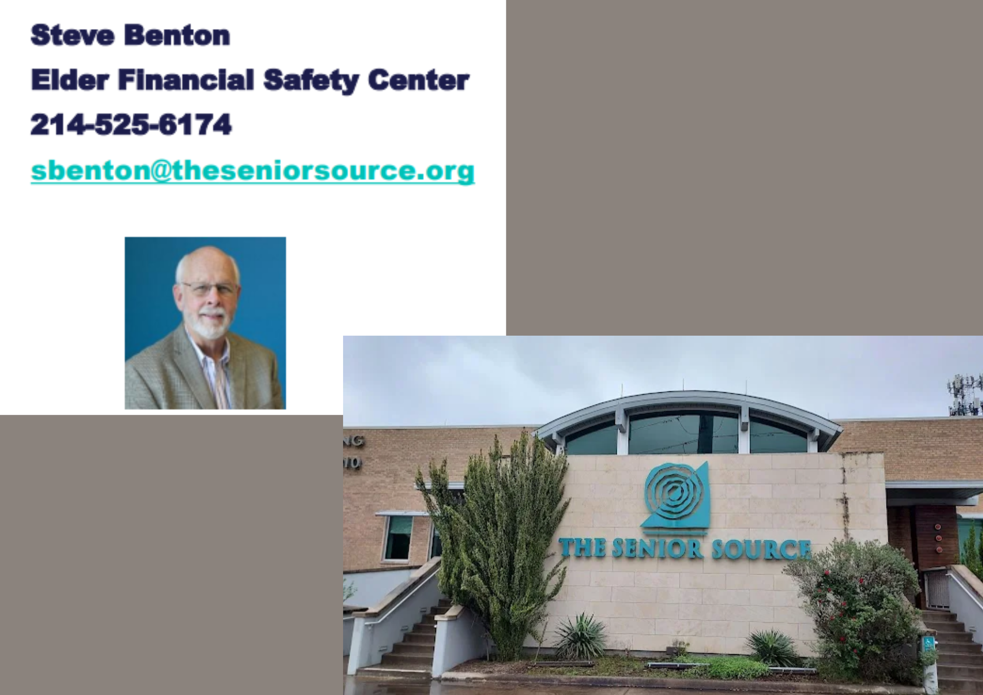 Legal and Financial - March 2026 - Steve Benton - Senior Source