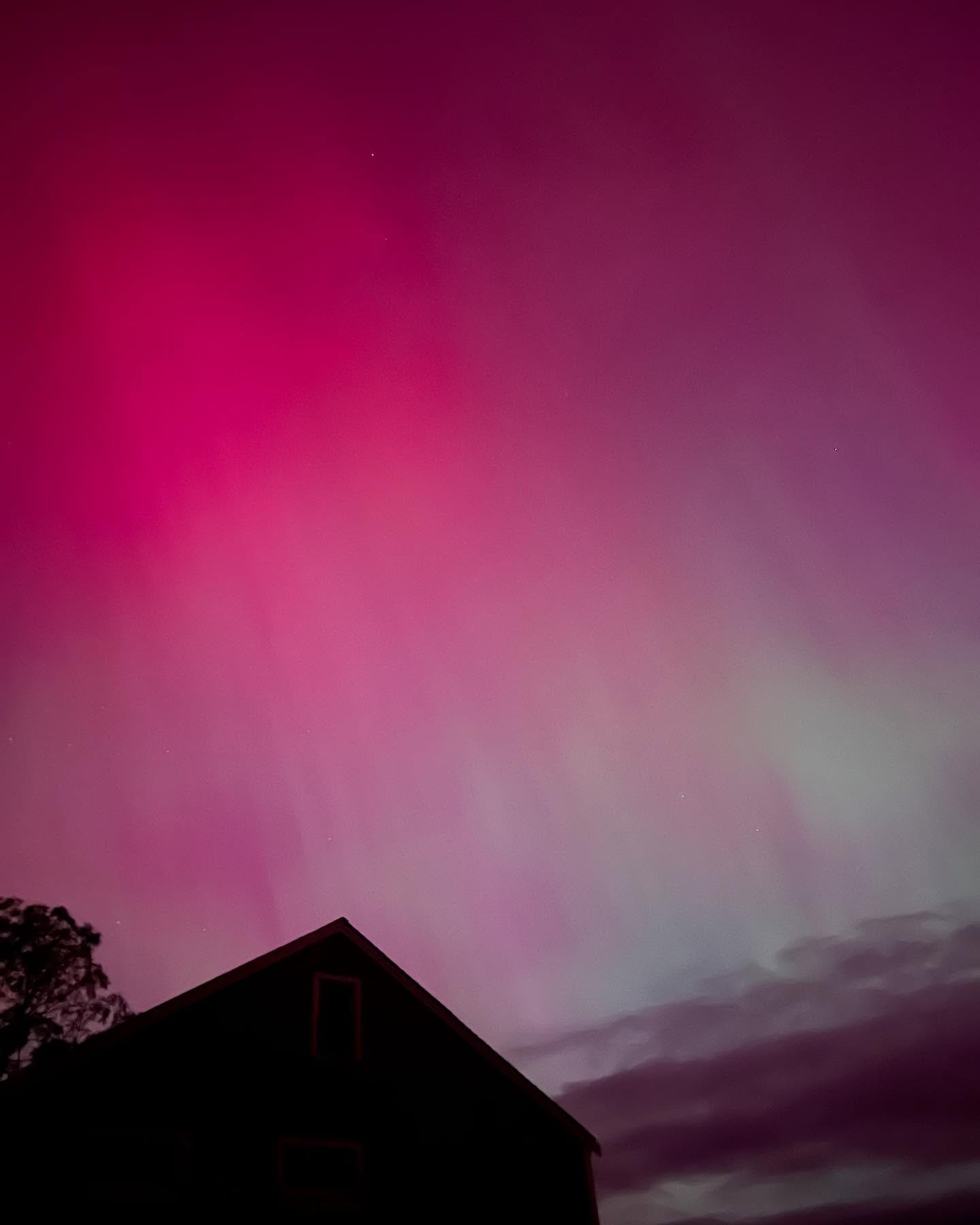 Aurora borealis at camp &mdash; pretty special when we don&rsquo;t have to travel far to see views like this ✨
