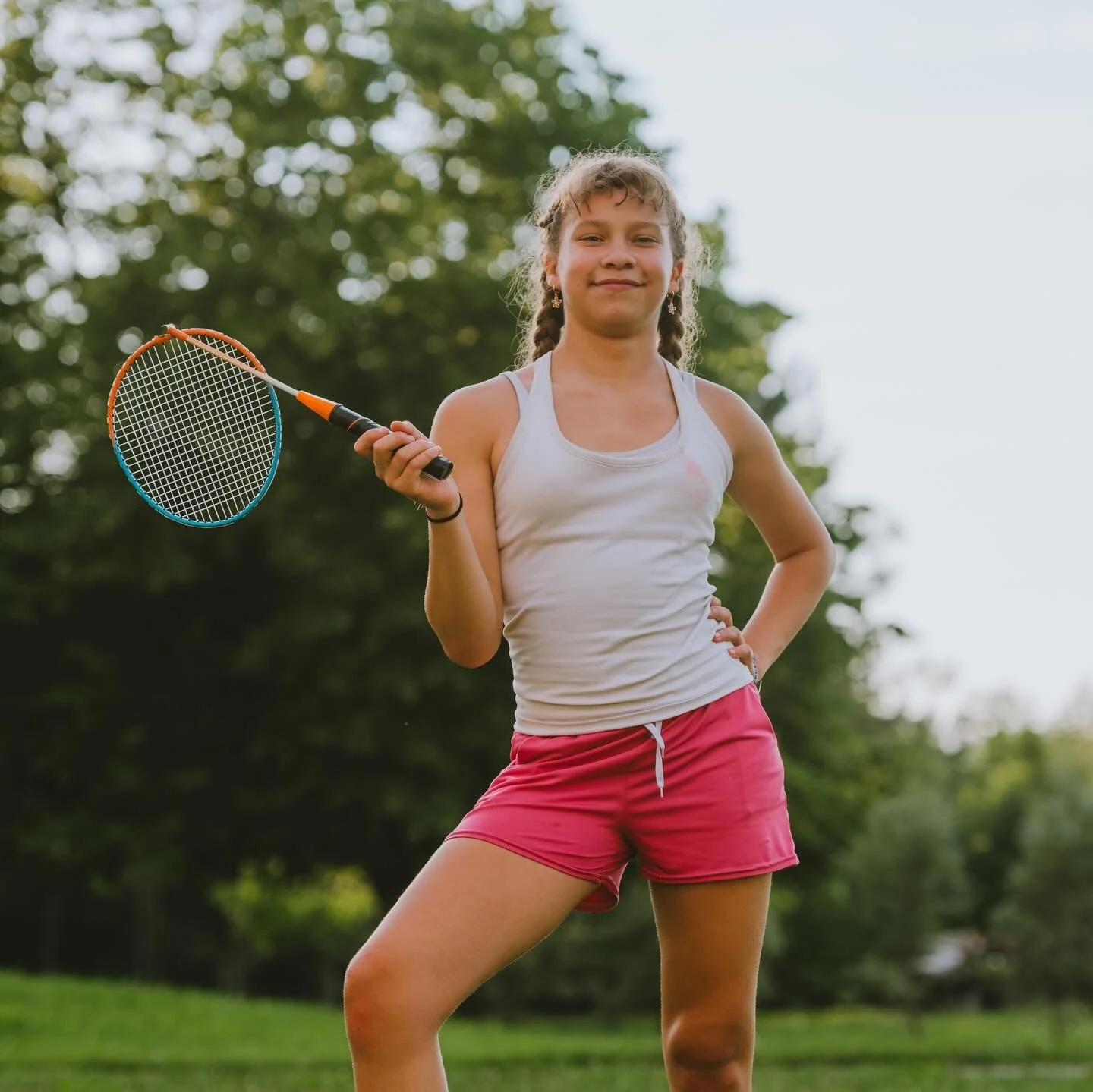 one of those &ldquo;you had to be there&rdquo; moments last summer&hellip;this broken badminton racket (and I mean like so broken that it was literally impossible to hit with!) was the most highly sought after addition to any sunset badminton team 💫