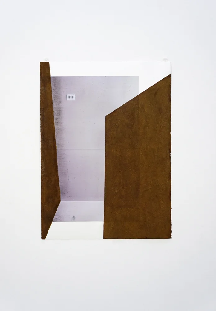 Ultra Iterum (13-D-16), 41 x 30”, Fabriano 640 gsm paper, pigment prints, steel powder, crushed glass, matt medium, 2013
